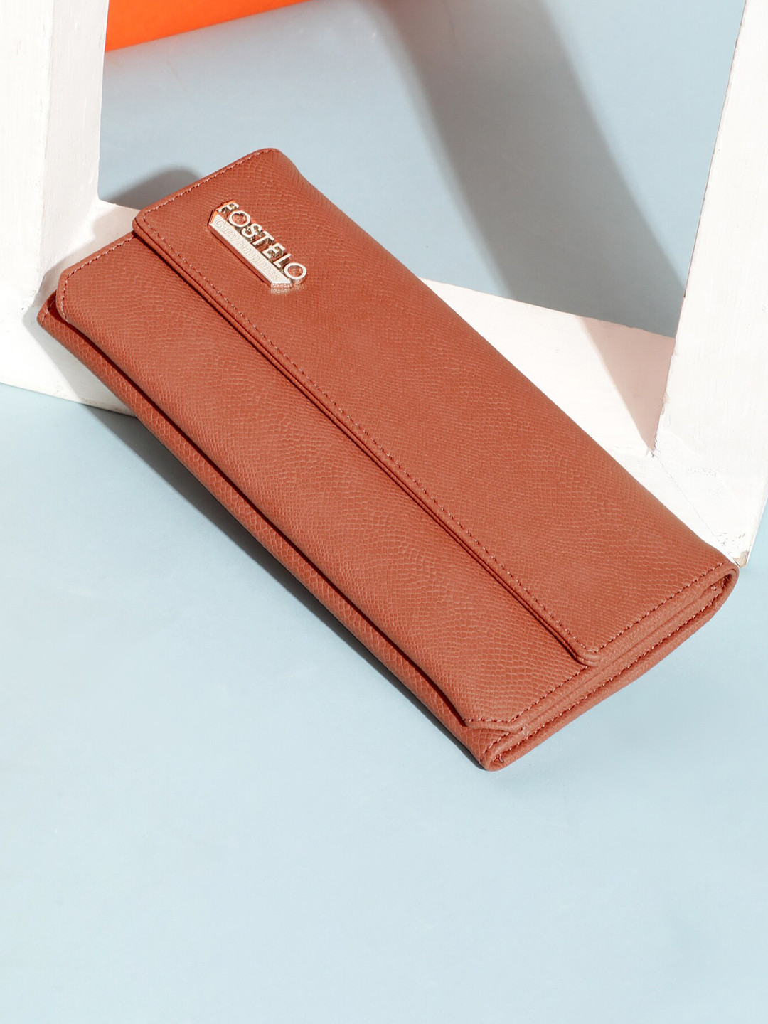 Fostelo Women Rose Gold Envelope Clutch