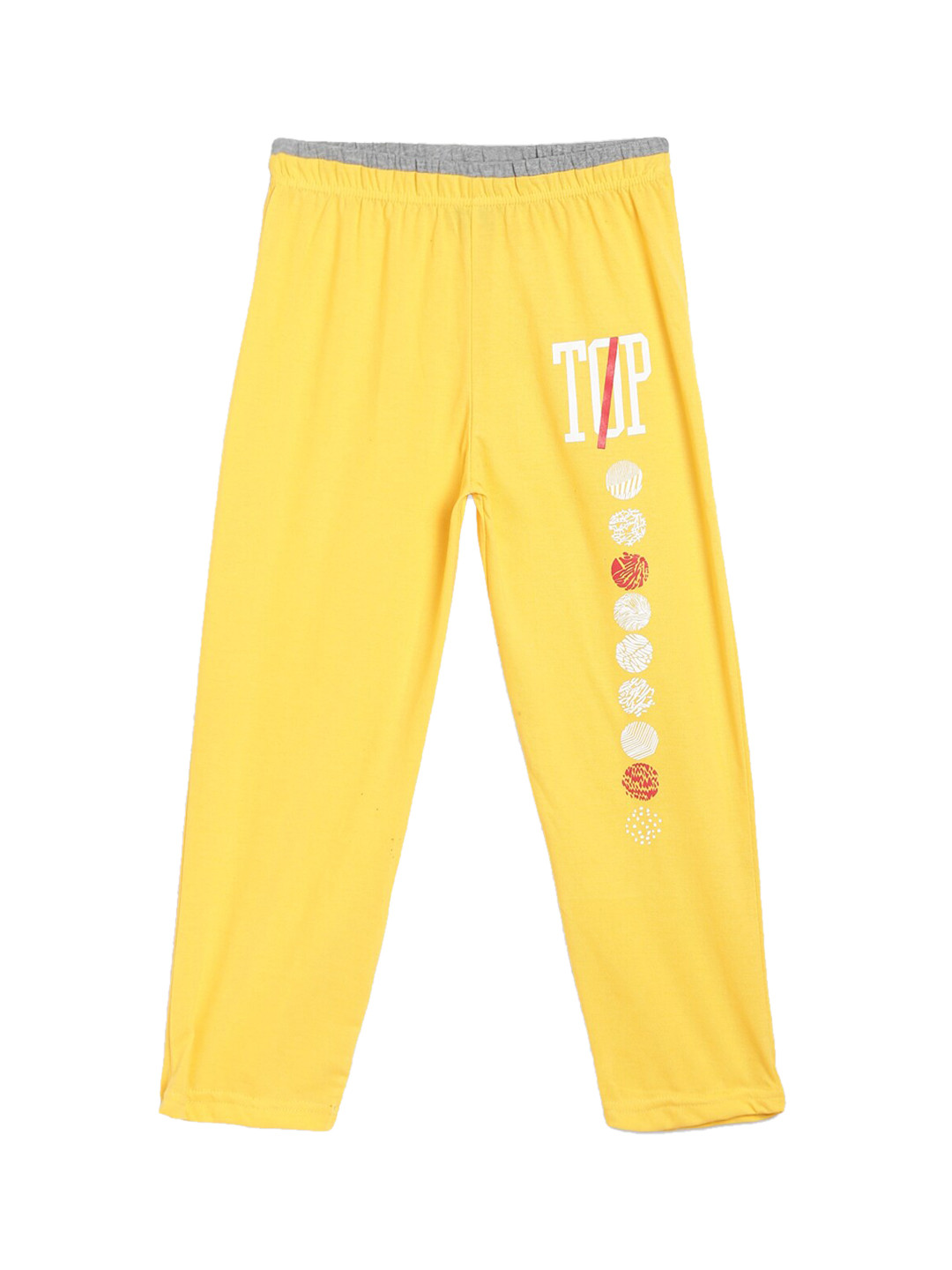 SWEET ANGEL Boys Yellow Solid Pure Cotton Track Pant