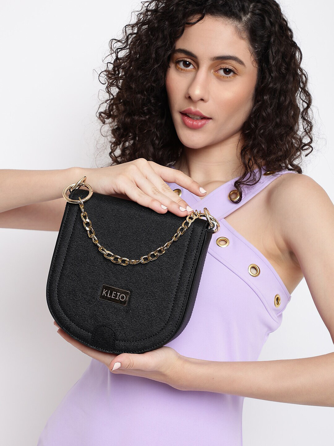KLEIO Vegan D Shape 3 Straps Sling Bag