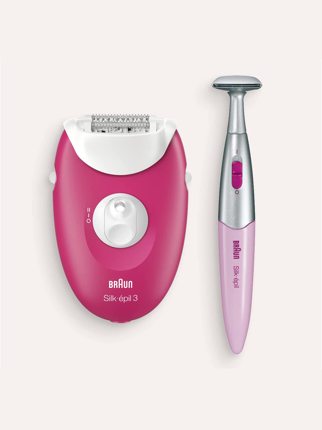 Braun Silk-epil 3 Epilator 3-420 with 2 Extra Corded Epilator - Raspberry Pink