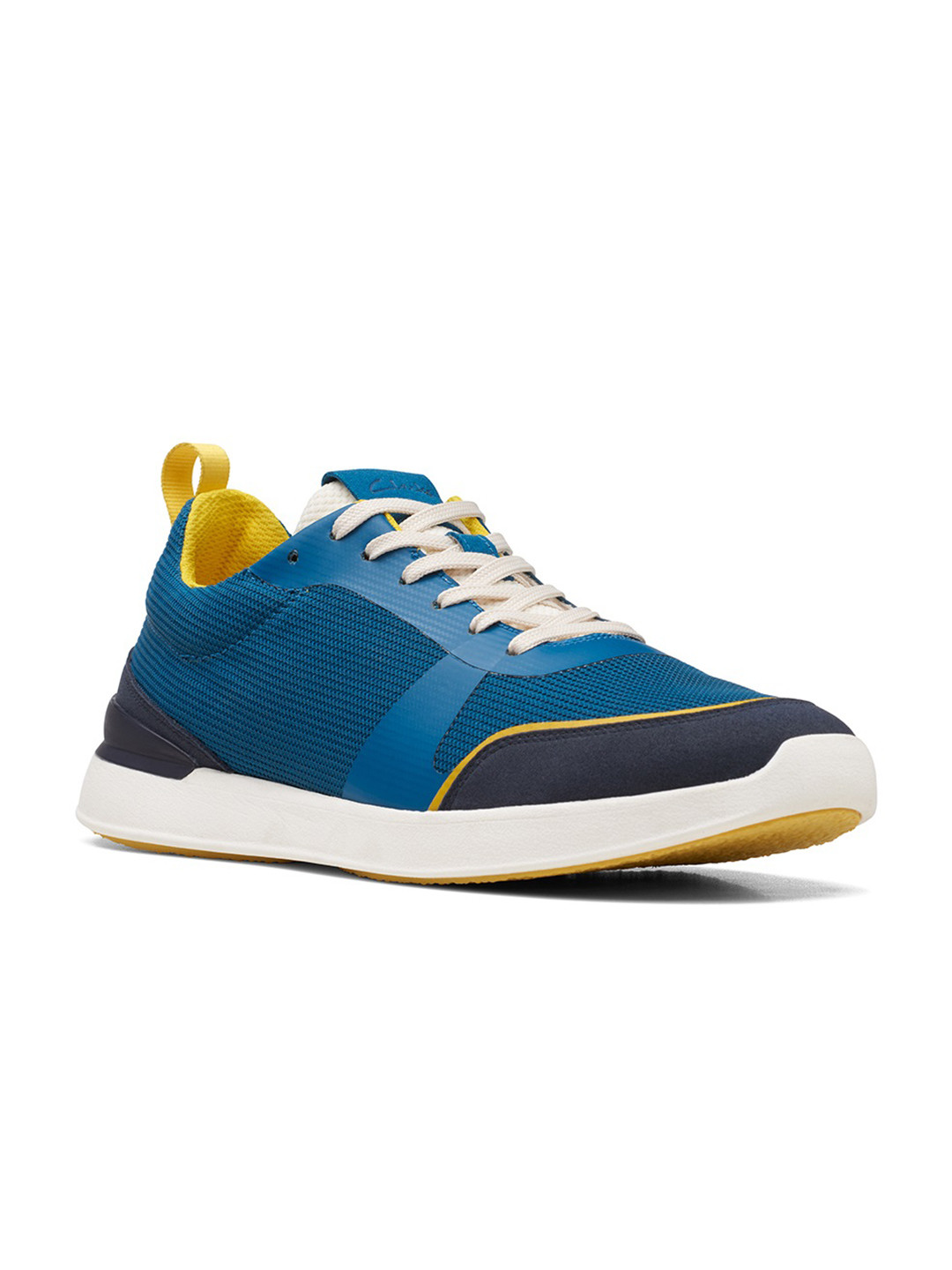 Clarks Men Teal Colourblocked Sneakers