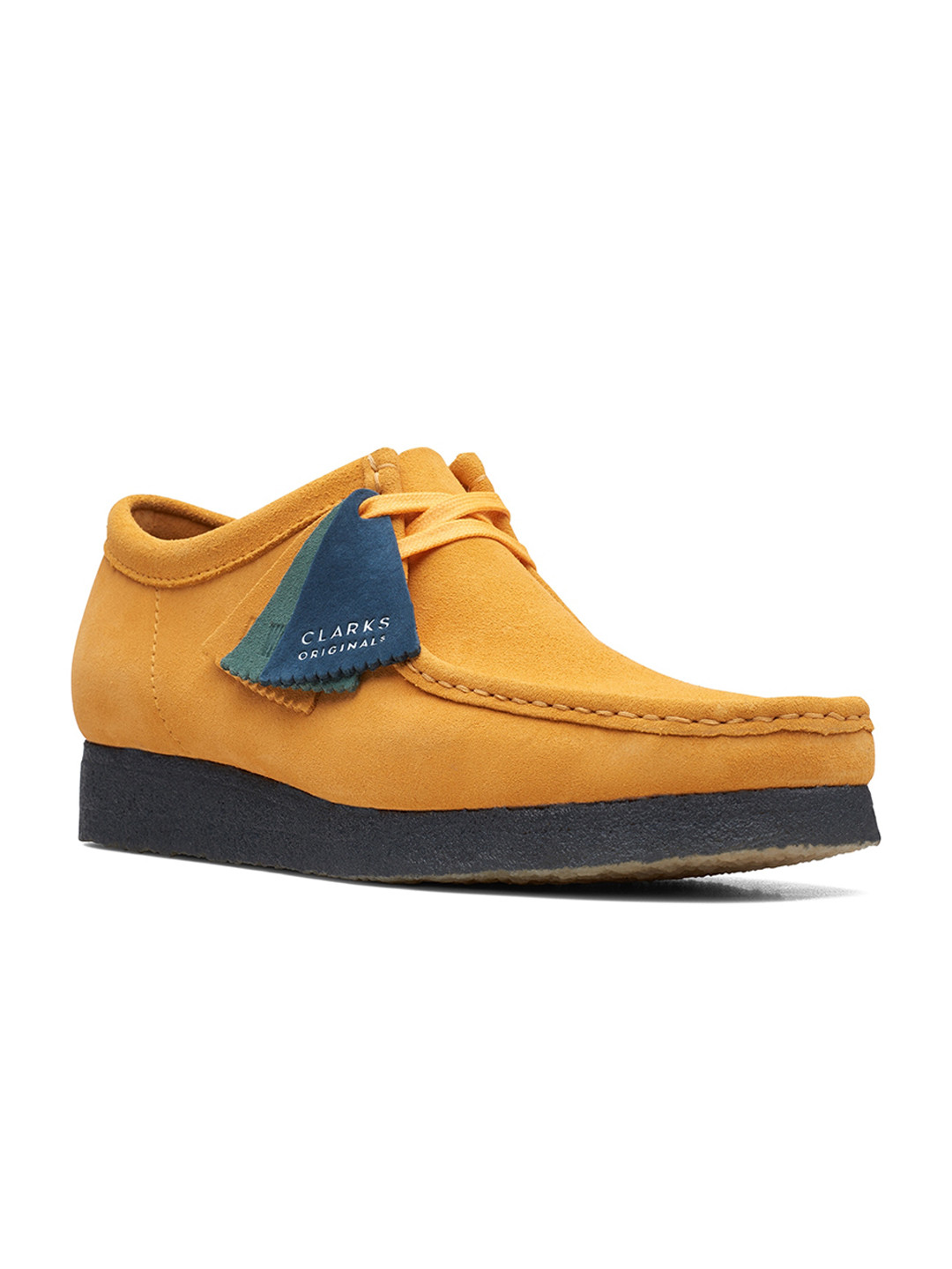Clarks Men Yellow Colourblocked Suede Slip-On Sneakers