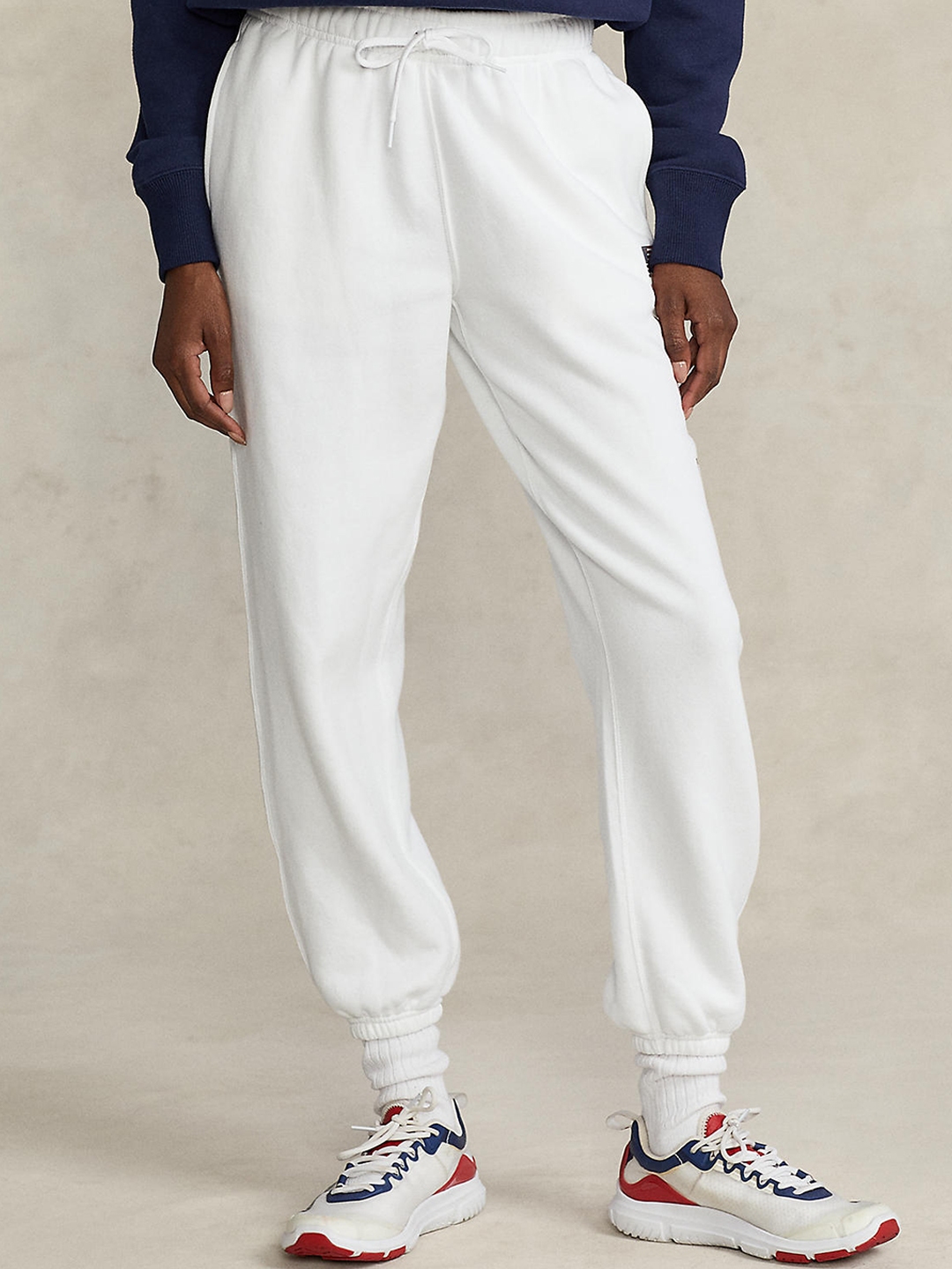 Buy Polo Ralph Lauren Women White Track Pants Online - 668075