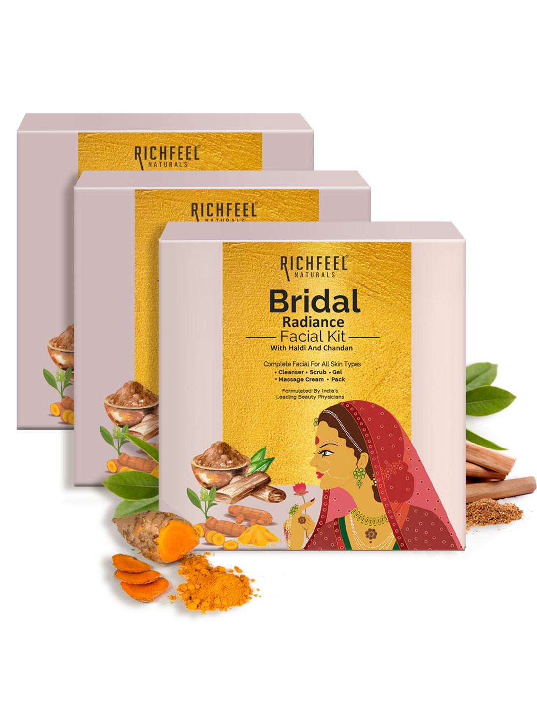 Richfeel Set Of 3 Bridal Radiance Facial Kit 90ml