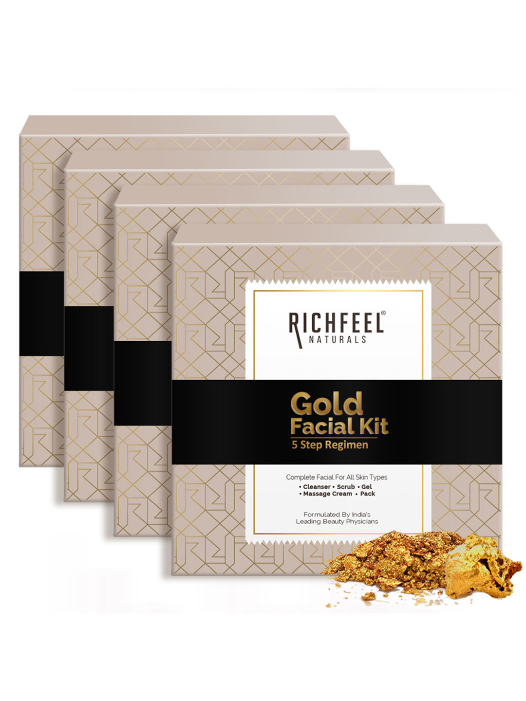 Richfeel Set Of 4 White Gold Facial Kit
