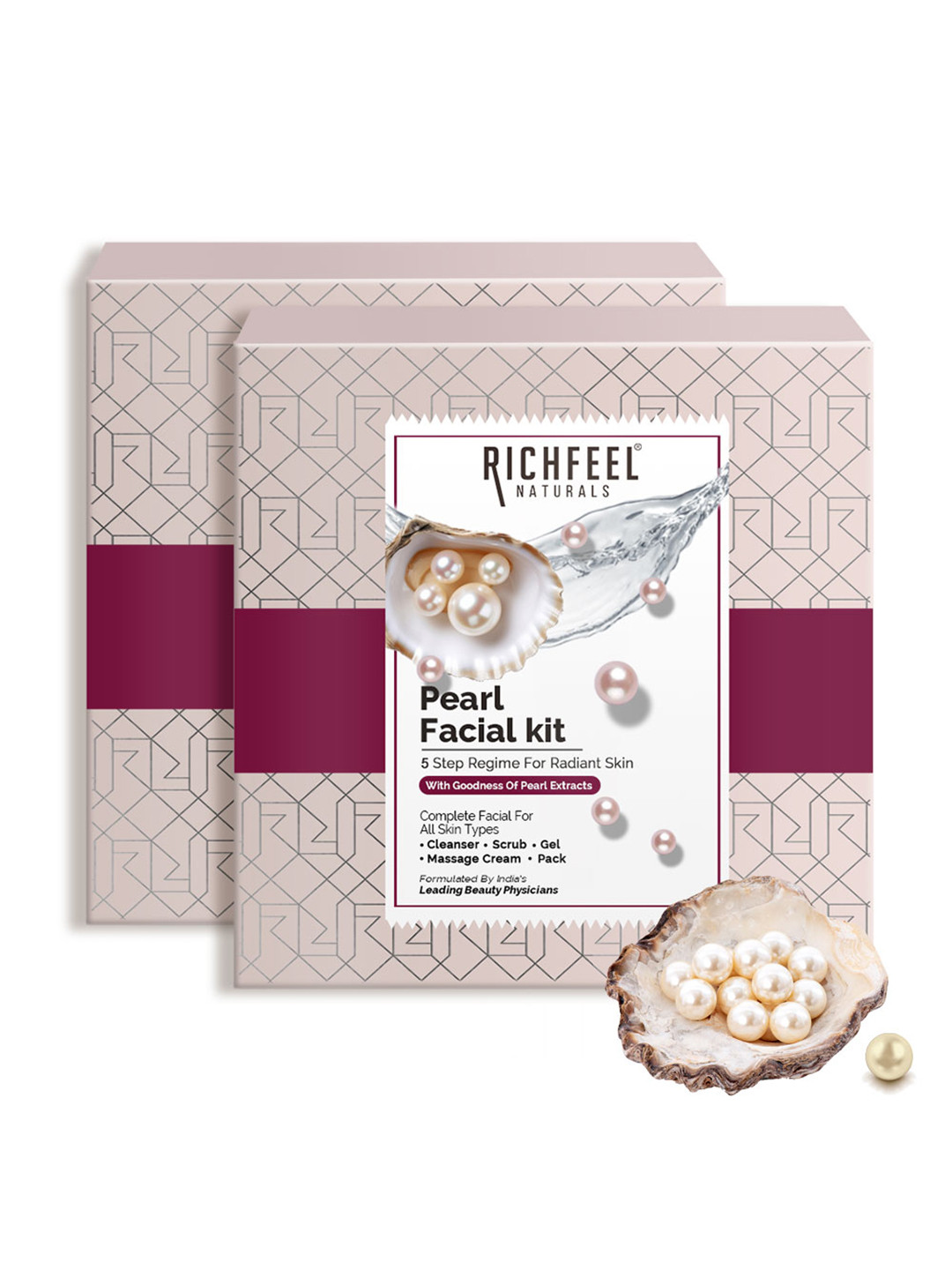 Richfeel Pack of 2 White Pearl Facial Kit 5x6g