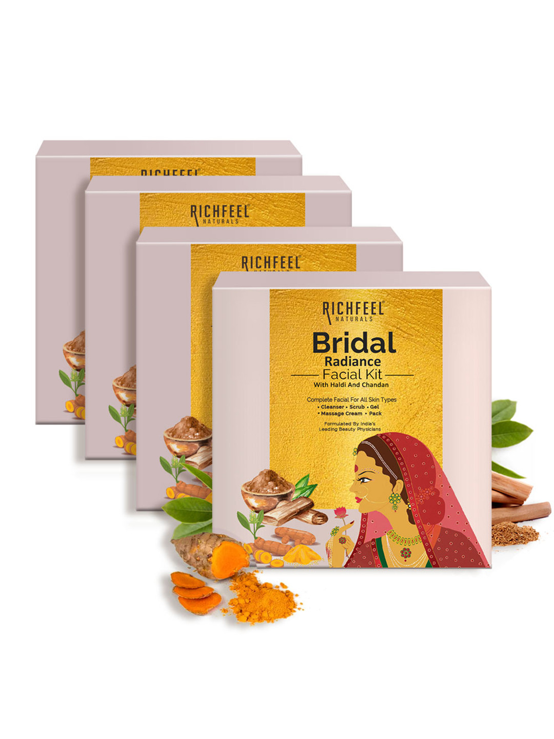 Richfeel Pack of 4 Bridal Radiance Facial Kit
