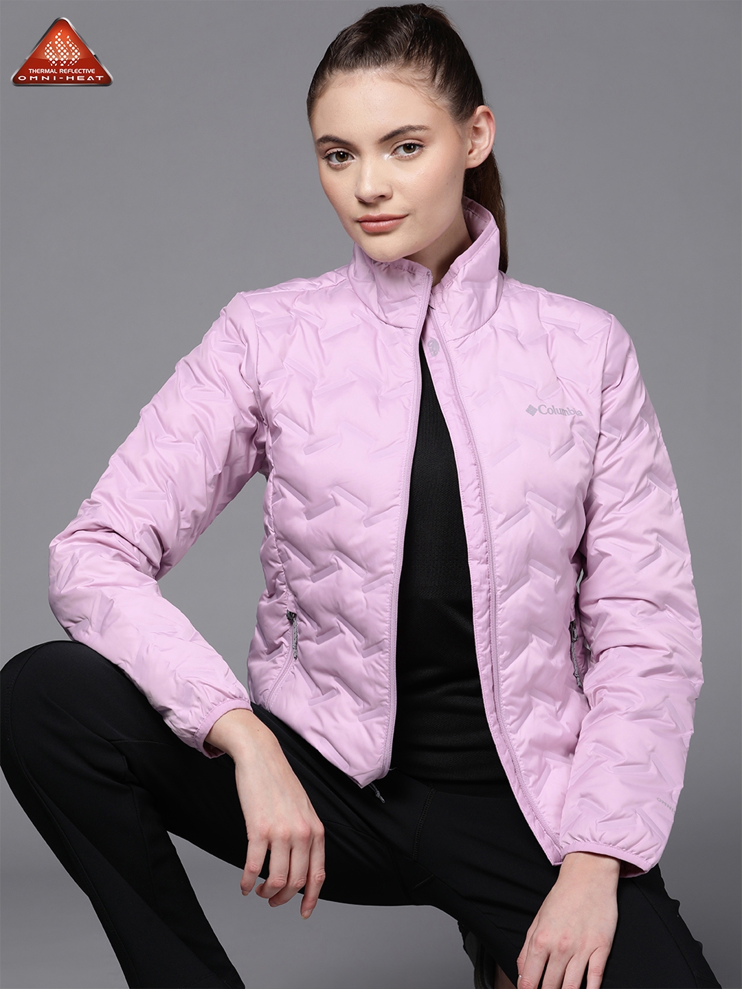 Buy Columbia Women Purple Reflective Strip Outdoor Omni Heat Infinity Puffer Jacket Jackets for Women 19984988 Myntra