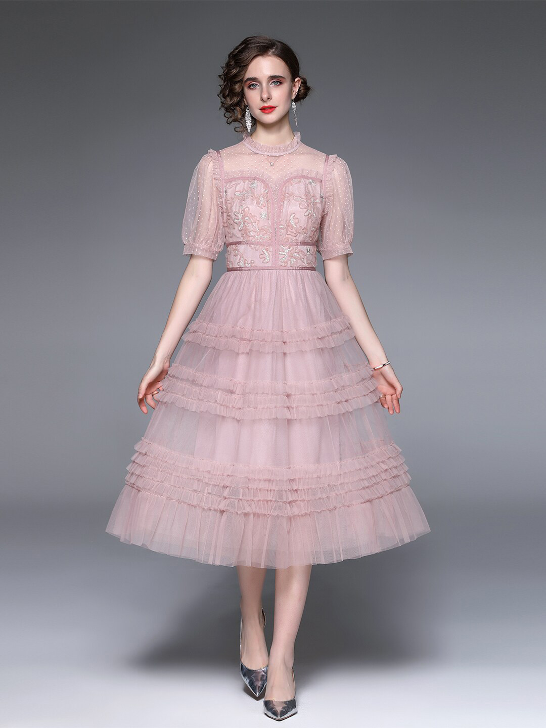 JC Collection Pink Midi Dress