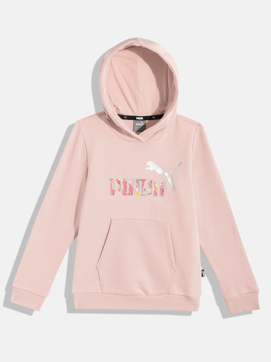 Puma Girls Printed Hooded Regular Fit Sweatshirt