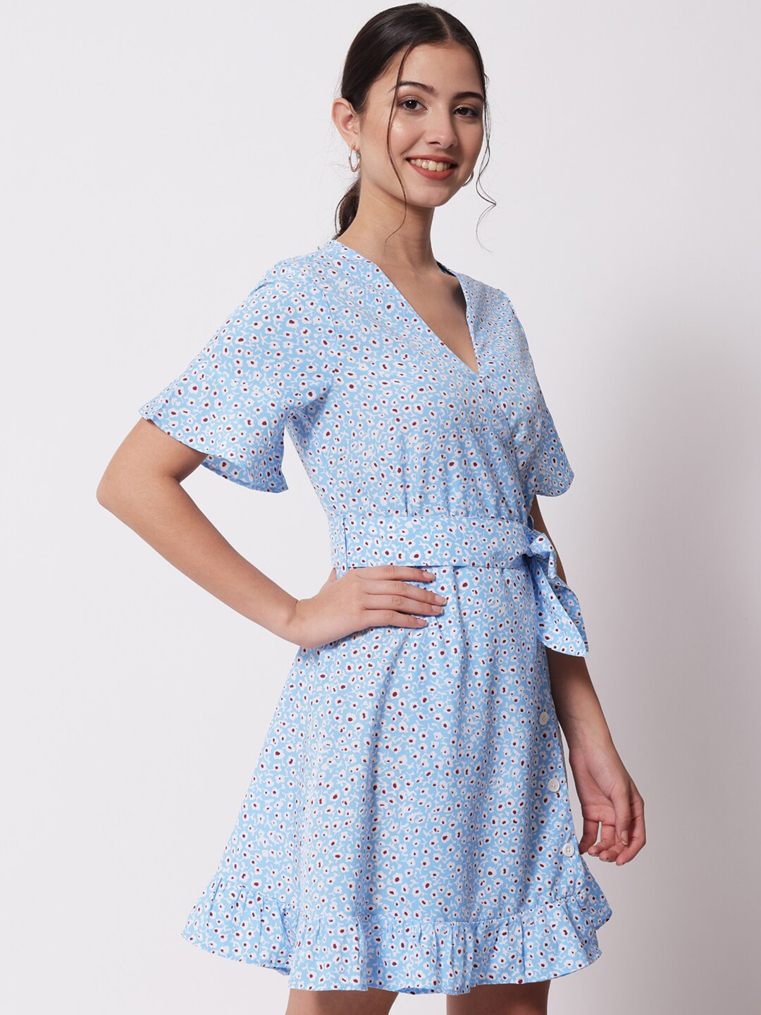 CHARMGAL Floral Crepe Dress