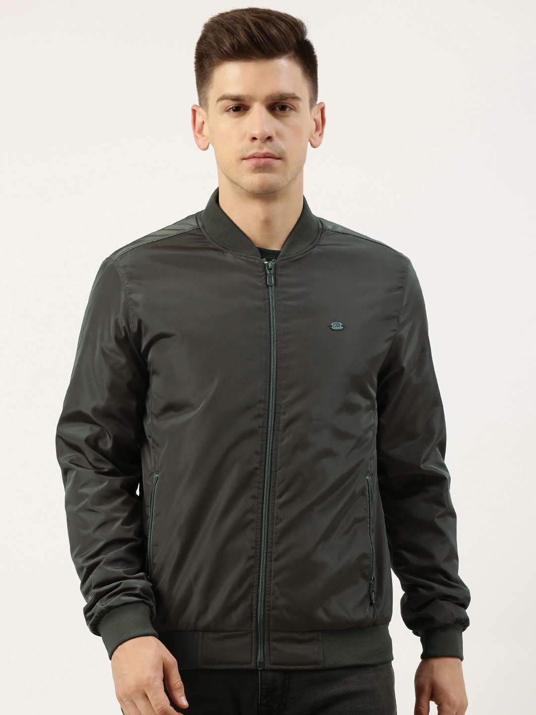 Peter england shop leather bomber jacket