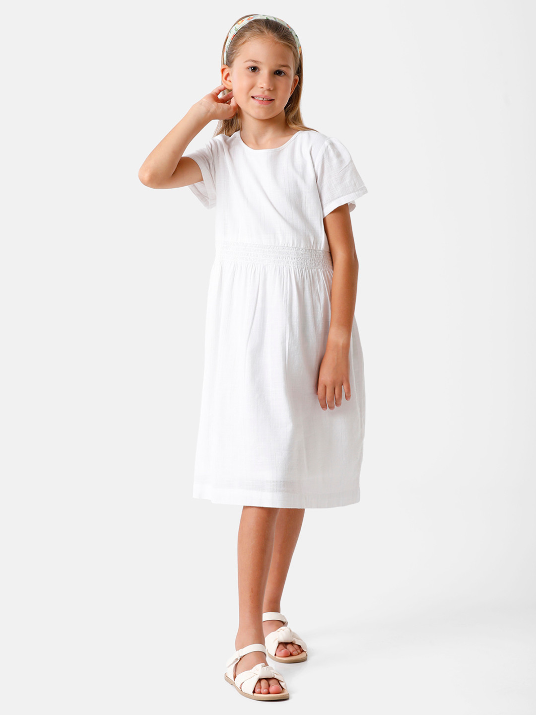 KATE & OSCAR Girl White Solid Dress
