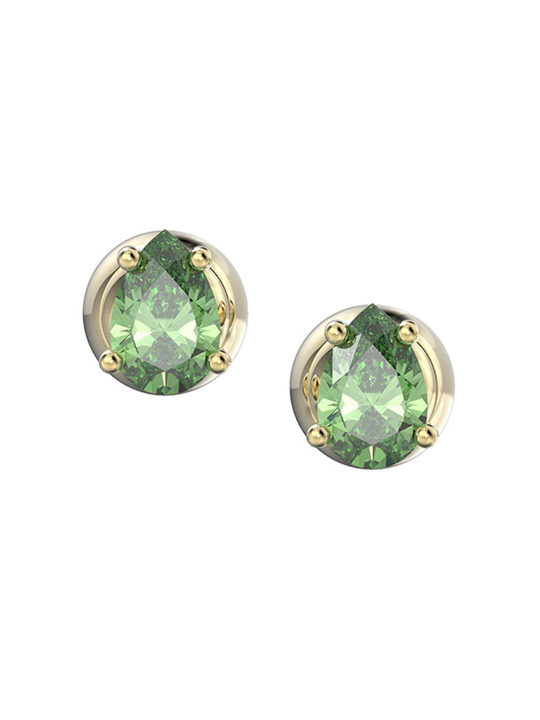 SWAROVSKI Gold-Plated Pear Cut Chroma Studs