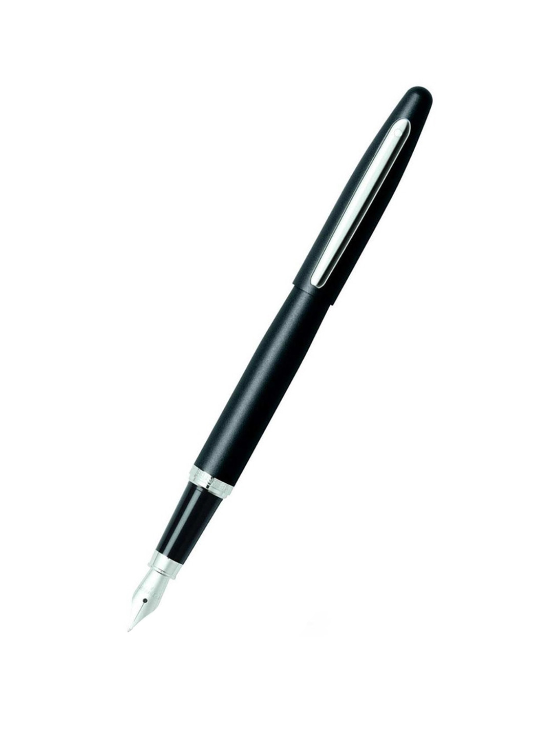 Sheaffer Matte Black Chrome Plated Trim E9405 VFM Medium Nib Fountain Pen