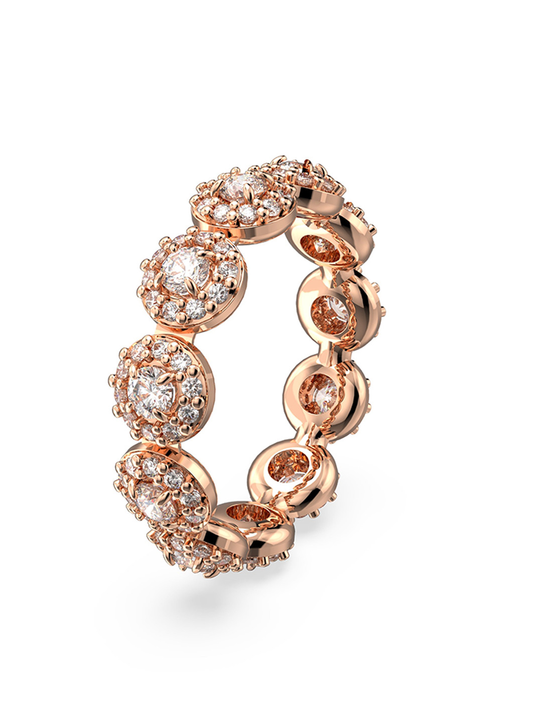 SWAROVSKI Women White & Rose Gold-Plated Ring