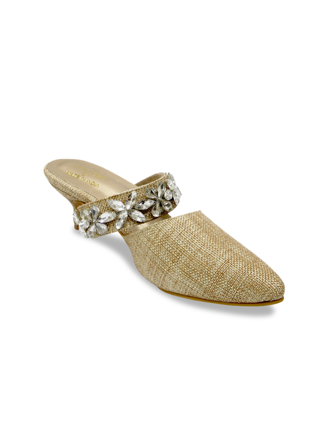 Bowtoes Beige Mule heel