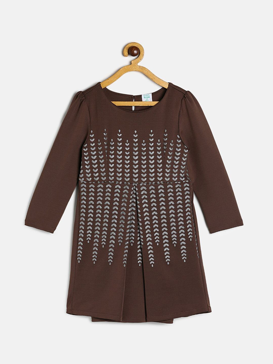 MINI KLUB Girl Coffee Brown A-Line Dress