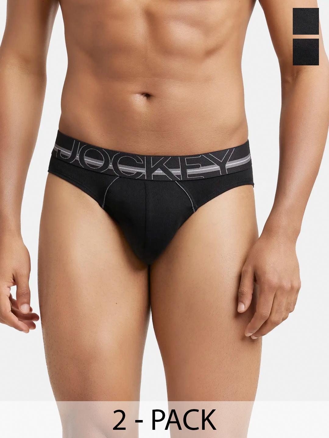 2 Pack Precision Bonded Full Briefs; Style: LFB98249 - Black