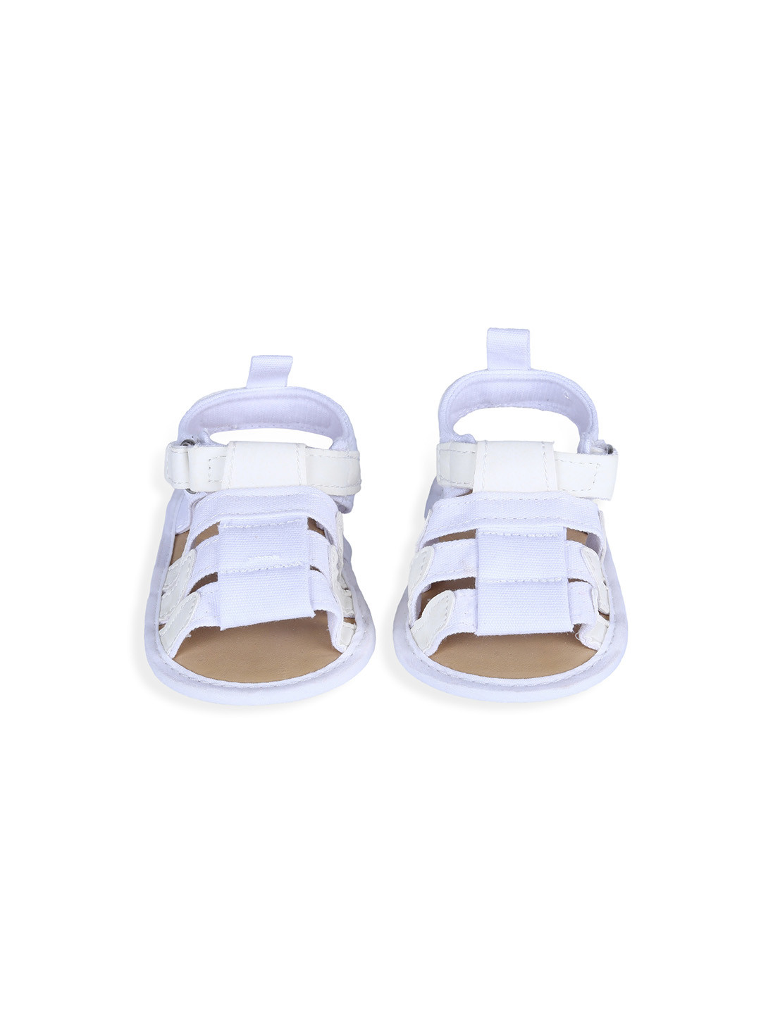 Baby Moo Kids White Solid Sandals