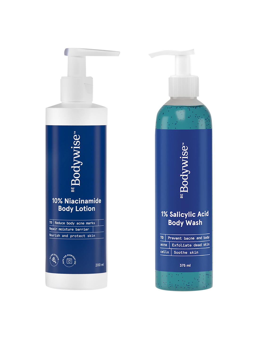 Be Bodywise Set of 1% Salicylic Acid Body Wash-350 ml & 10% Niacinamide Body Lotion-200ml
