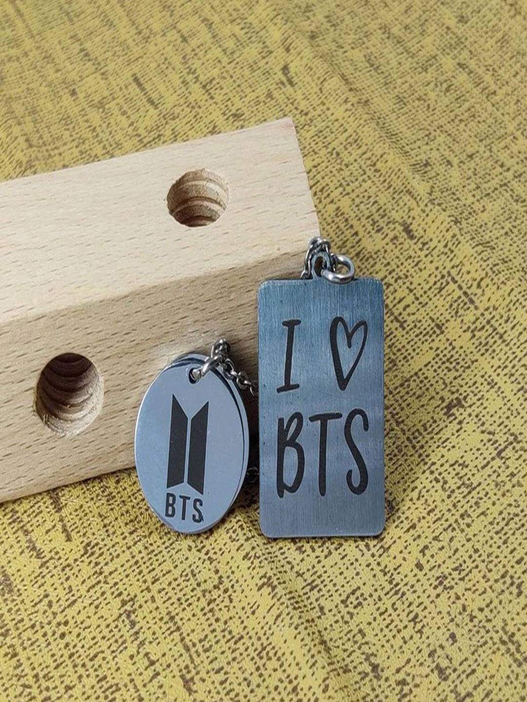 UNIVERSITY TRENDZ Silver-Plated BTS Pendant
