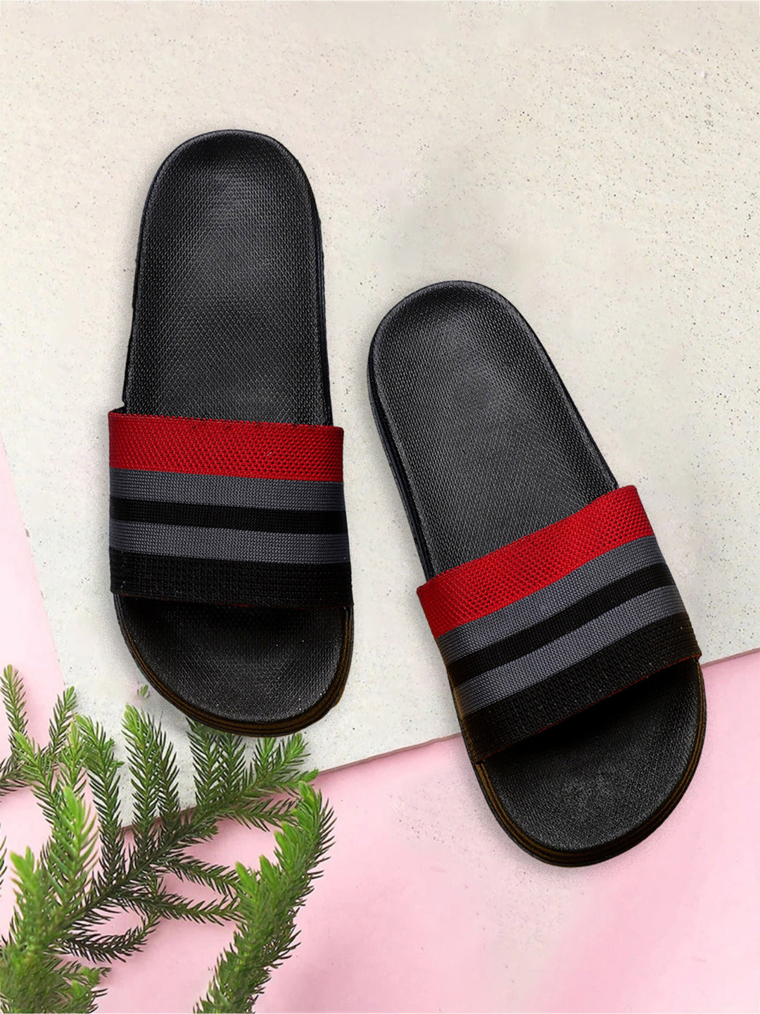Pampy Angel Women Striped Rubber Sliders