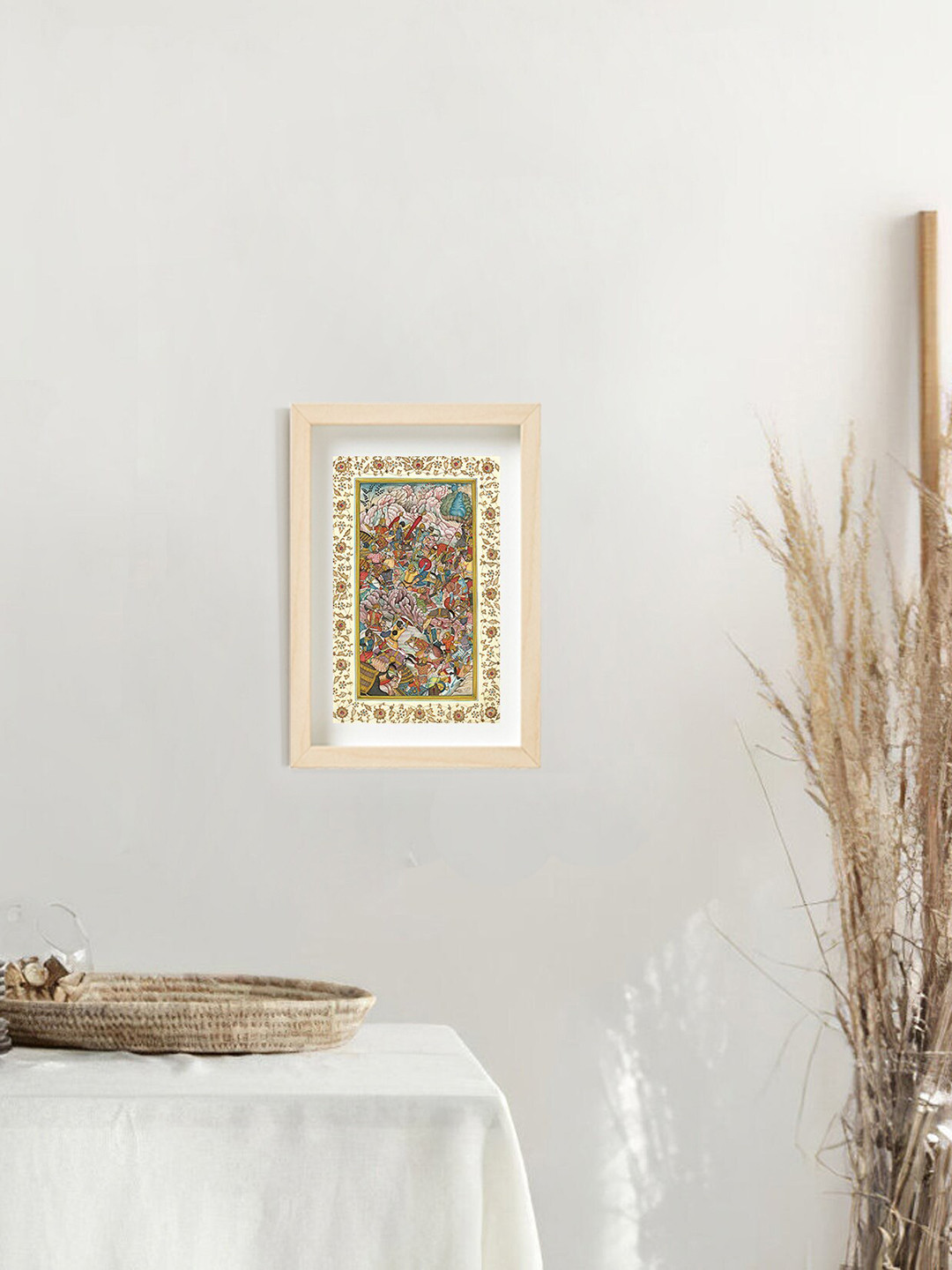 Exotic India Battle Scene - Watercolor Painting on Paper