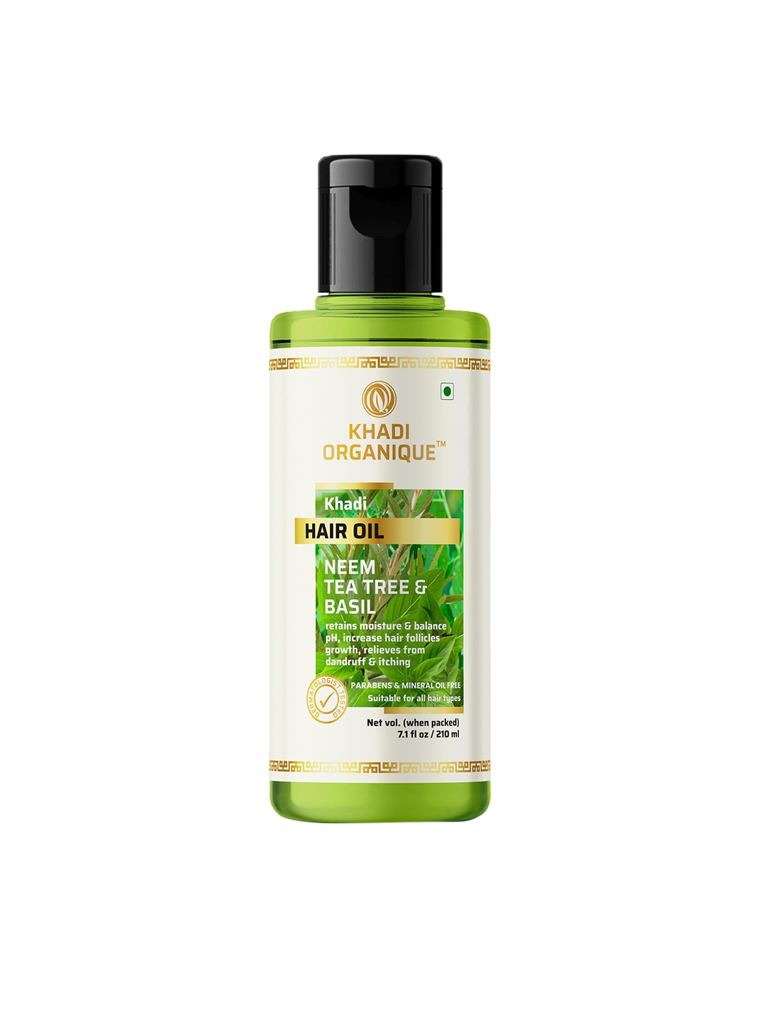 Buy Khadi Organique Neem Tea Tree Basil Hair Oil 210ml Hair