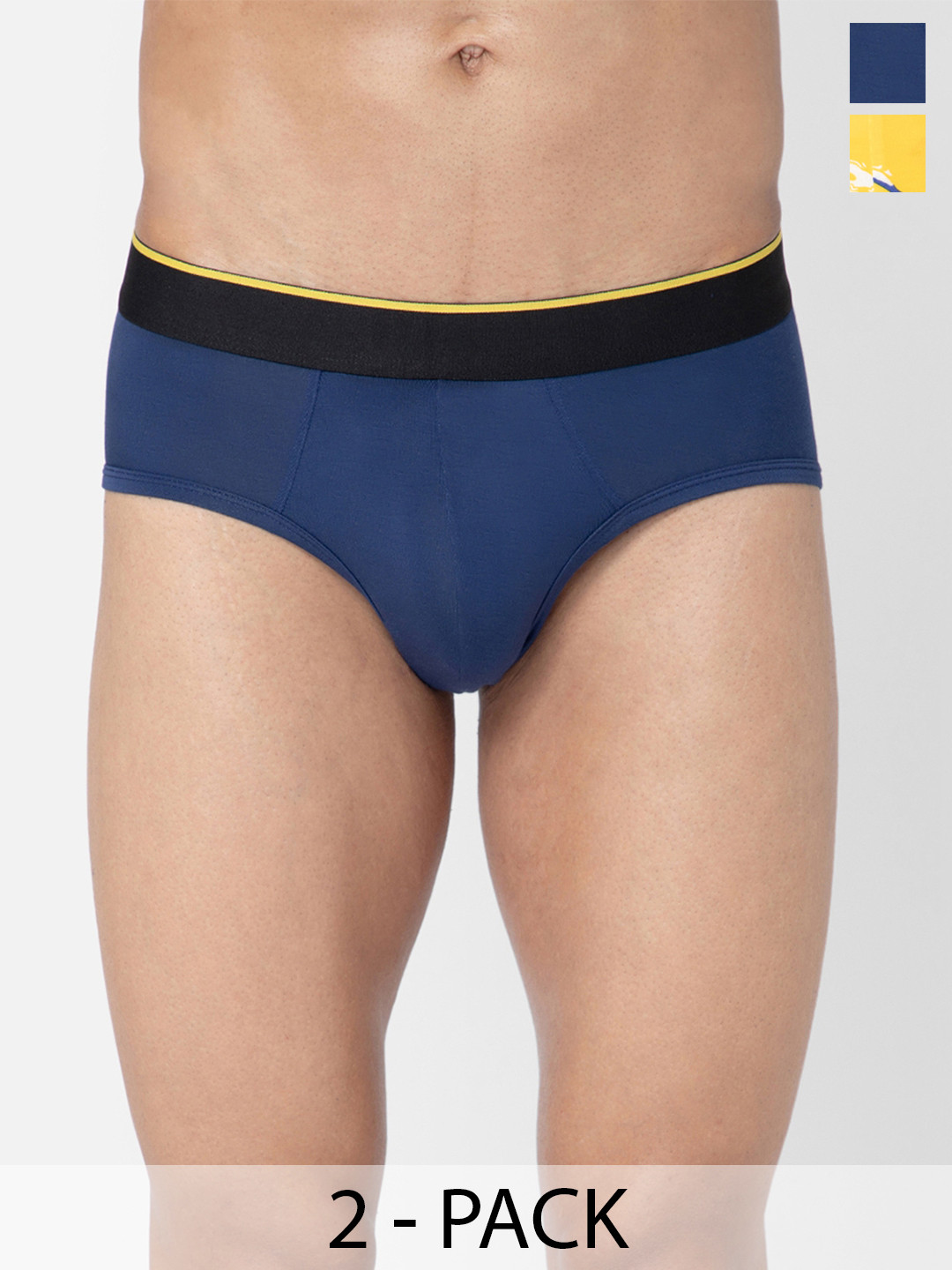 bummer Men Pack Of 2 Micro Modal Mid Rise Basic Brief