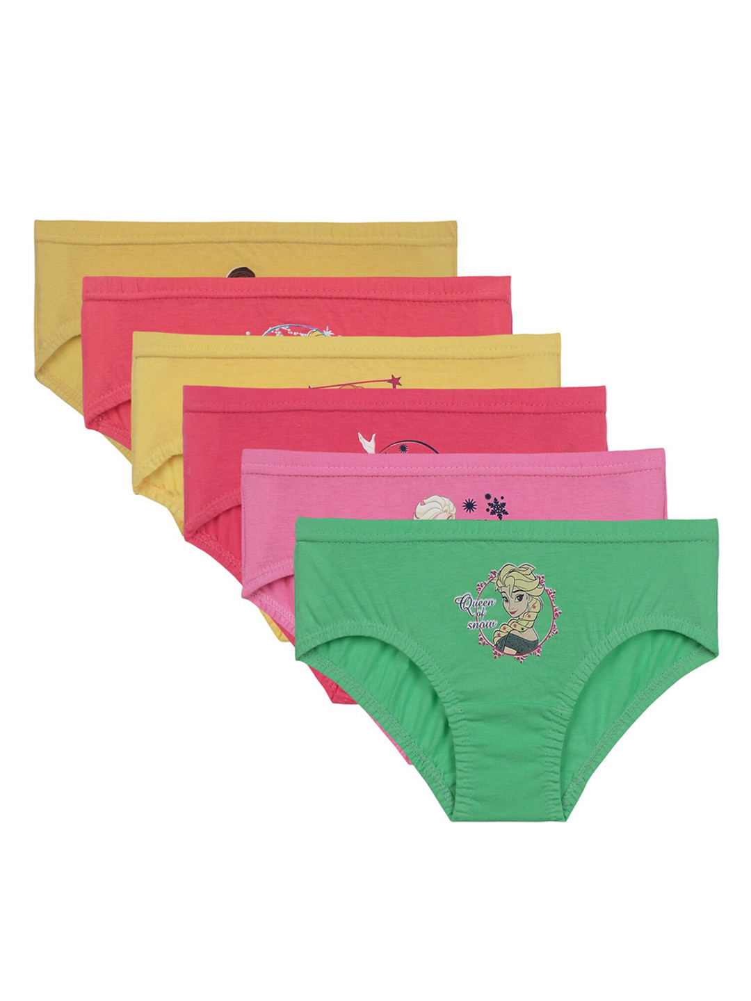 Bodycare Kids Girls Pack Of 6 Frozen Print Cotton Basic Briefs