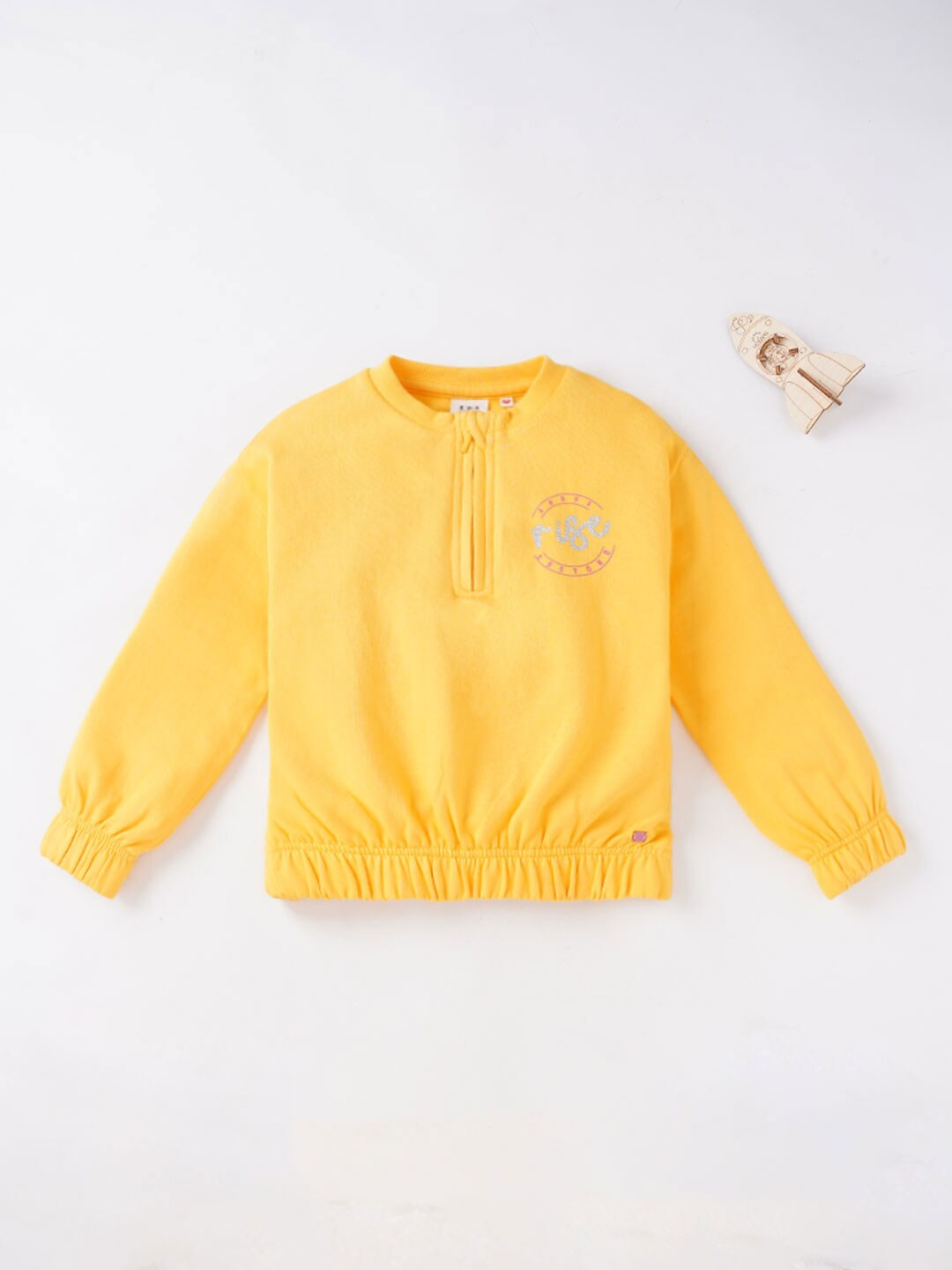 Ed-a-Mamma Girls Yellow Sweatshirt