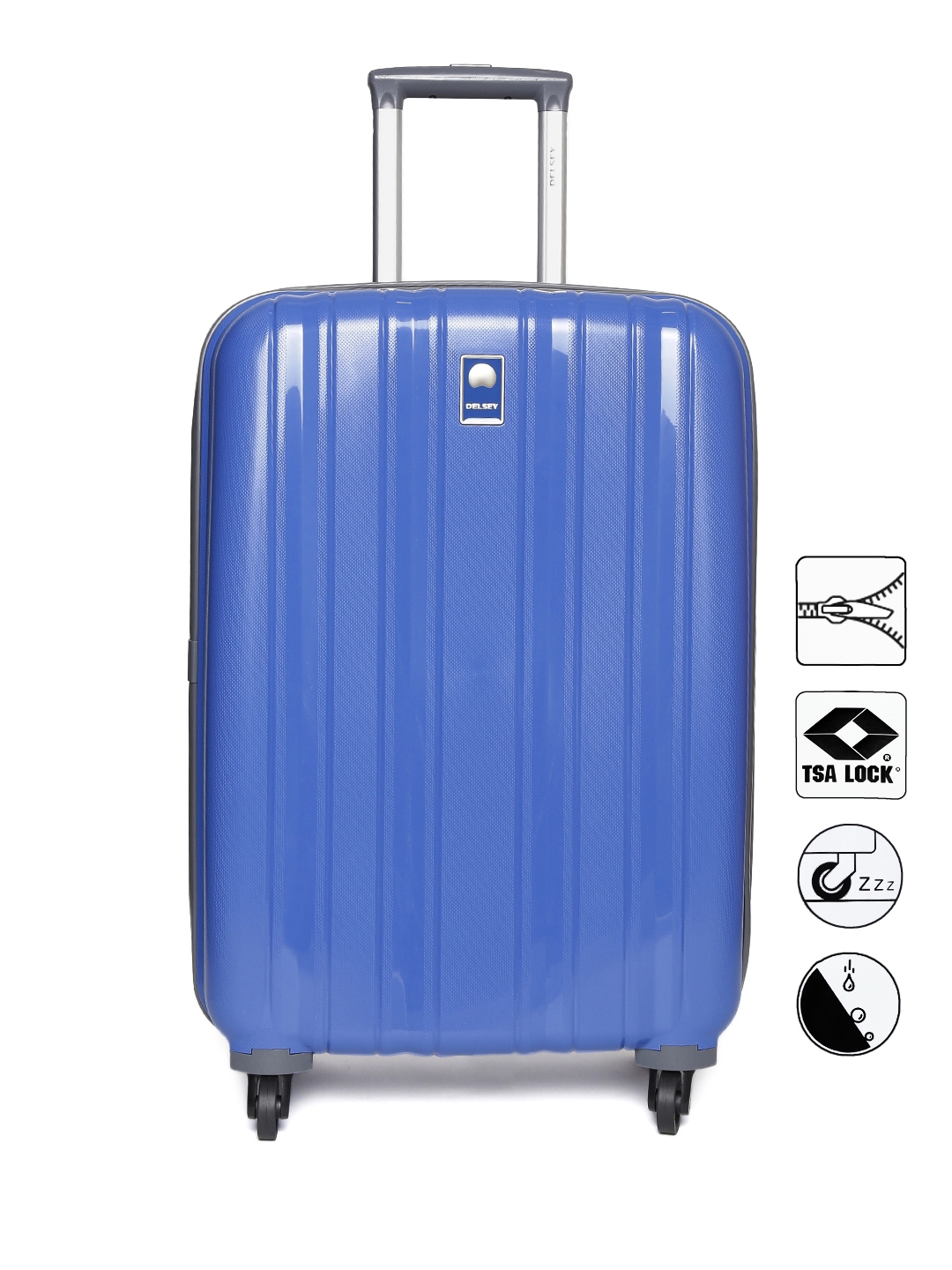 delsey blue suitcase