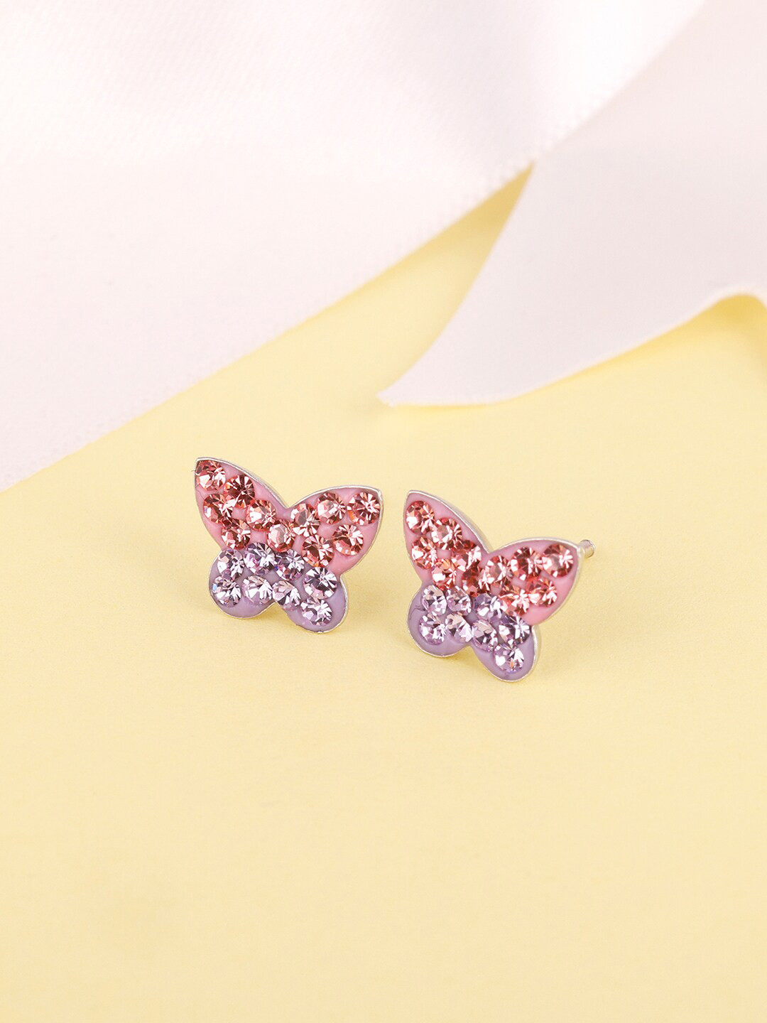 GIVA Girls Sparkly Butterfly Contemporary Studs Earrings