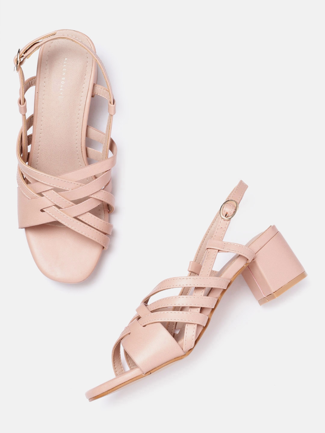 Criss cross block discount heels