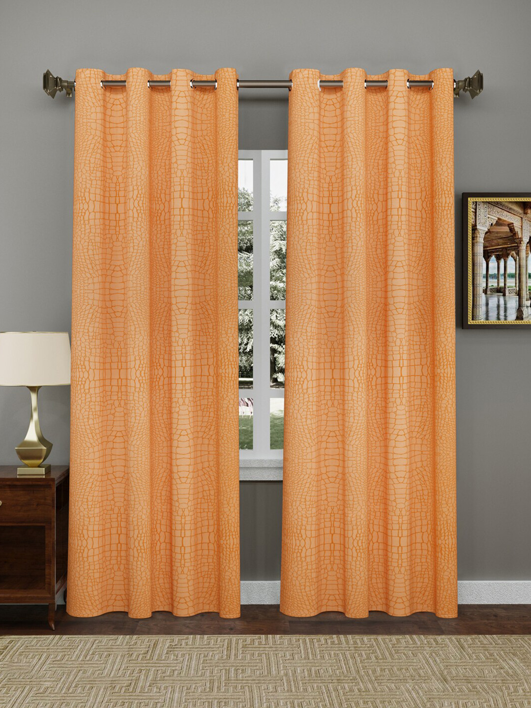 Gulaab Jaipur Set of 2 Geometric Cotton Door Curtain