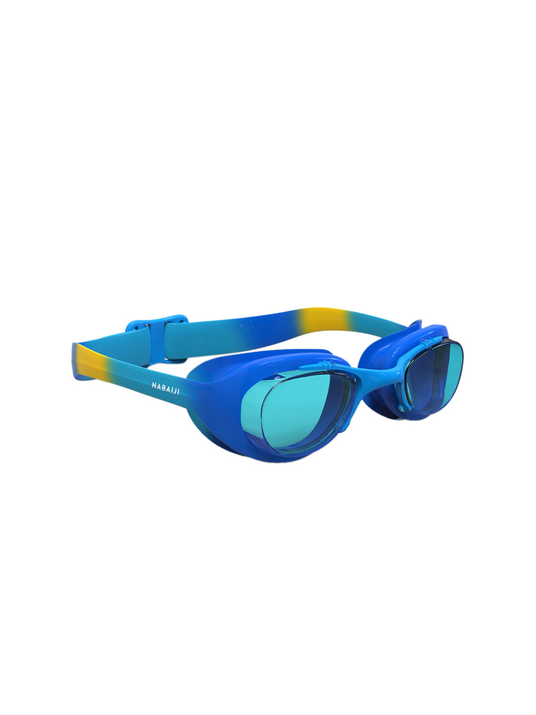 Decathlon  Kids Blue & Yellow UV Protected Anti-Fogging Adjustbale Swim Goggles