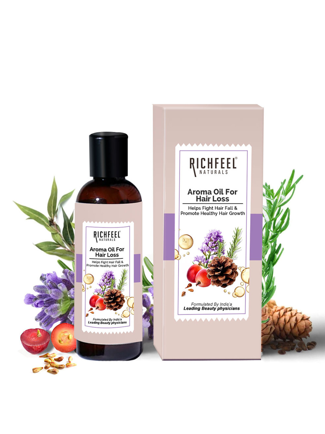 Richfeel Vegan & Cruelty-Free Aroma Hair Oil for Hair Loss - 100 ml