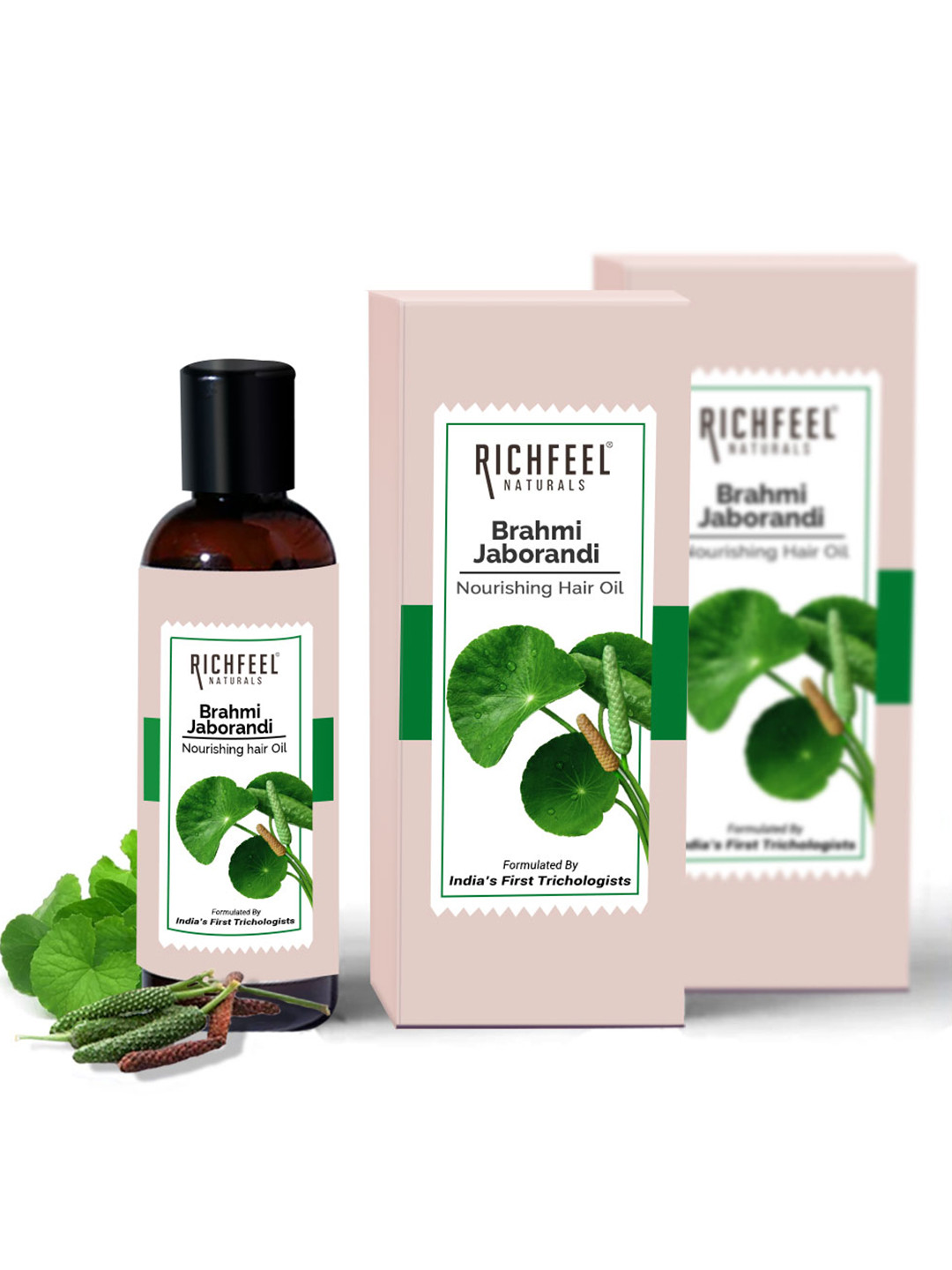 Richfeel Set of 2 Brahmi Jaborandi Nourishing Hair Oil - 80 ml each