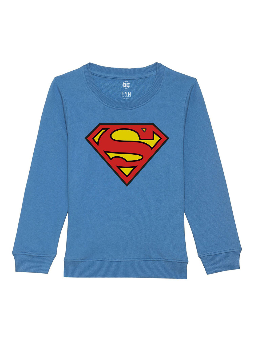 DC by Wear Your Mind Unisex Kids Blue Printed Sweatshirt