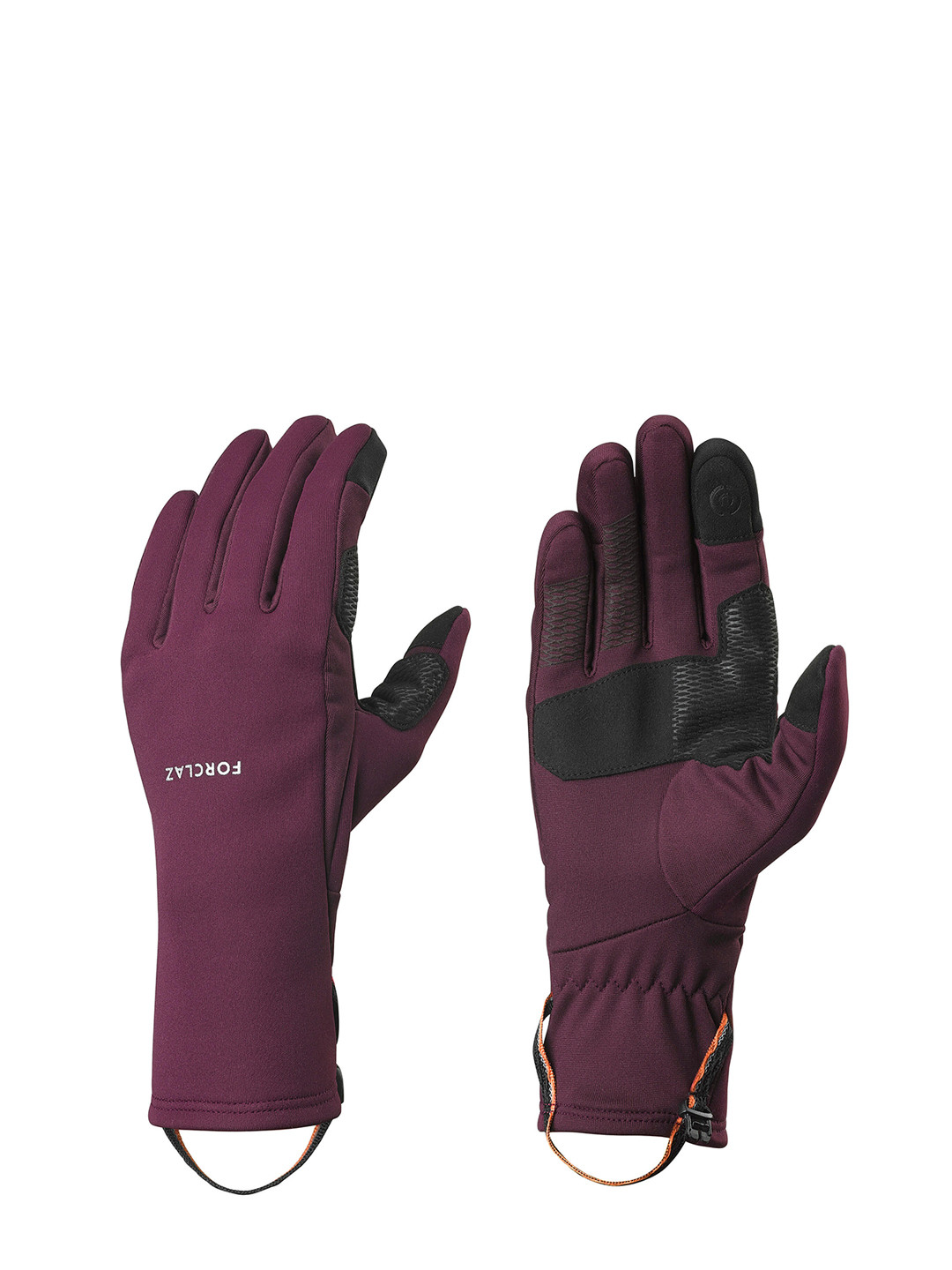 Decathlon Forclaz Unisex Bordeaux Stretchable Trekking Gloves