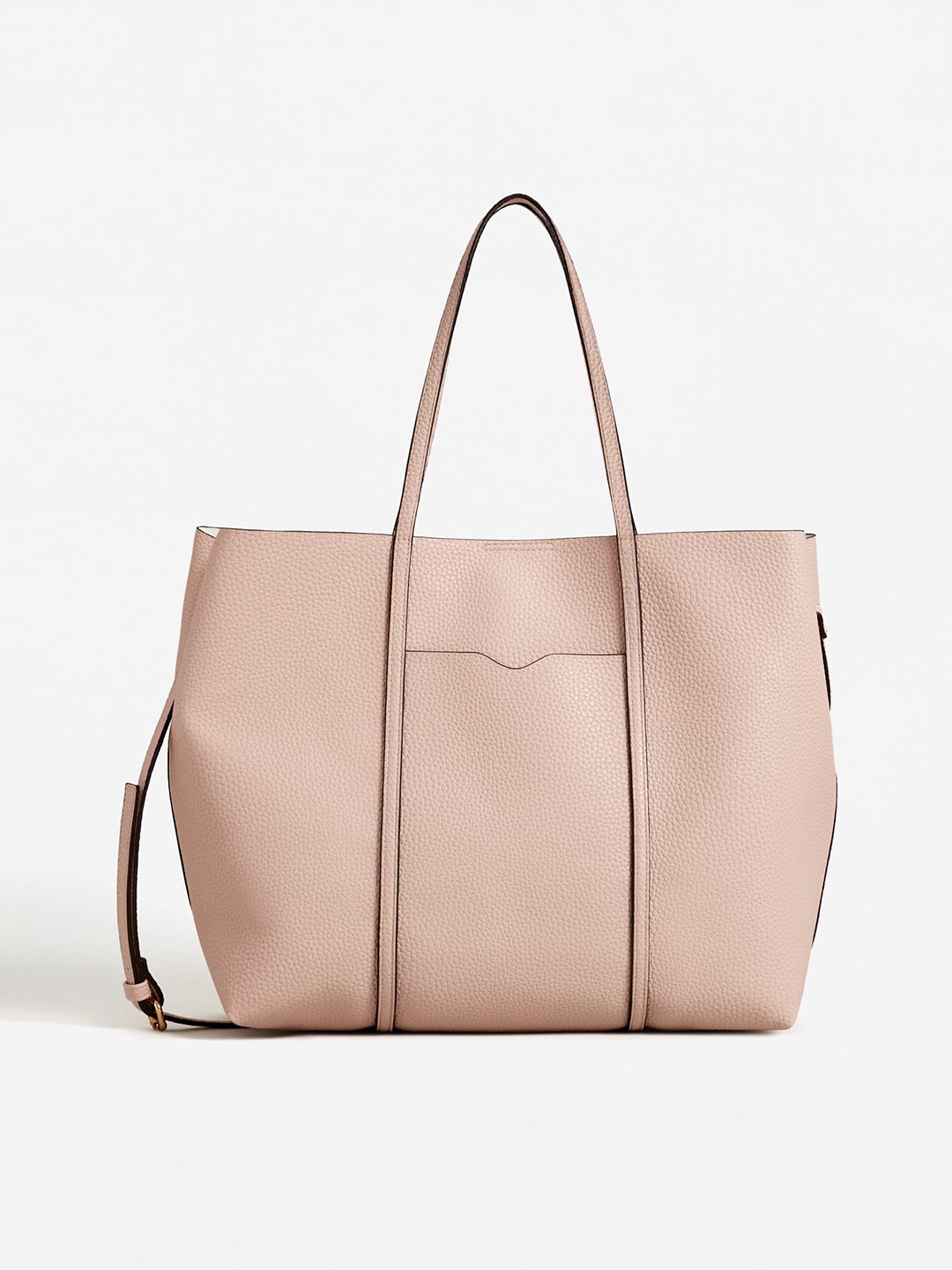 MANGO Dusty Pink Solid Shoulder Bag