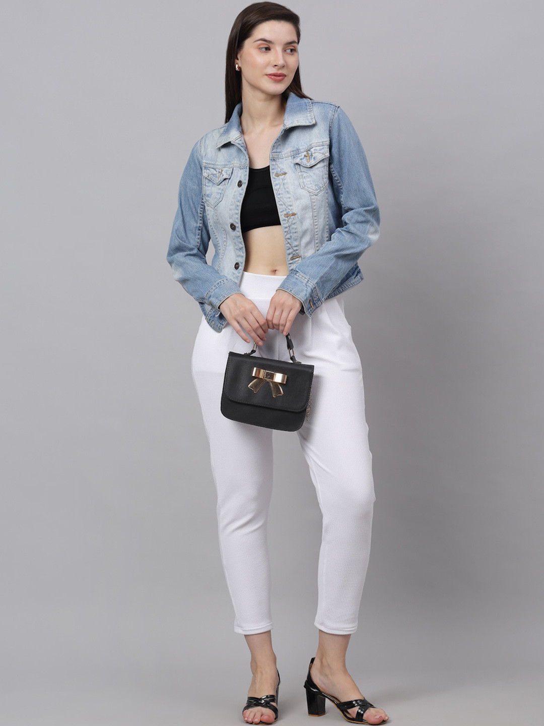 NEUDIS Women White Easy Wash Regular Fit Trouser