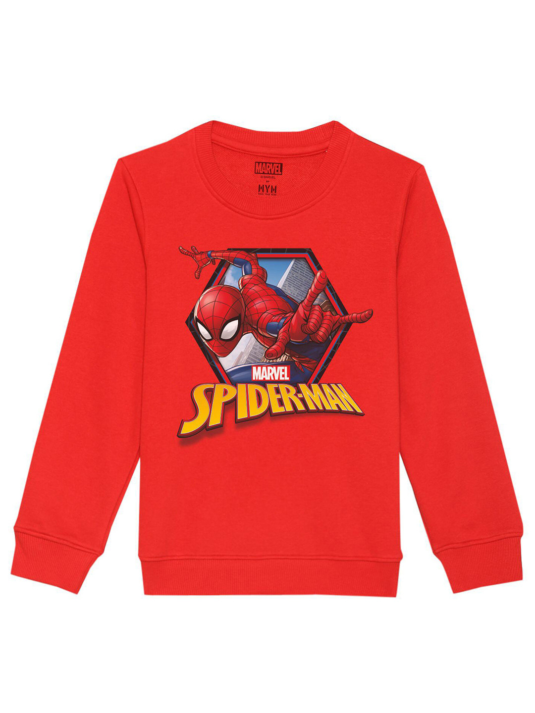 Marvel by Wear Your Mind Unisex Kids Red Sweatshirt