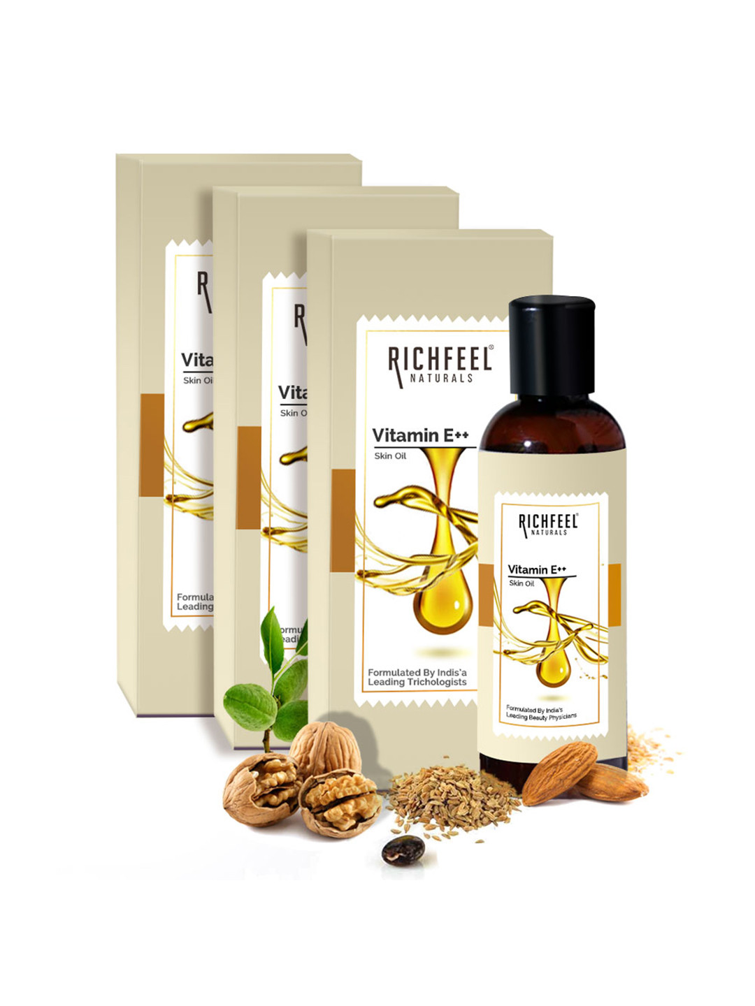 Richfeel Set Of 3 Yellow Vitamin E ++ Skin Oil