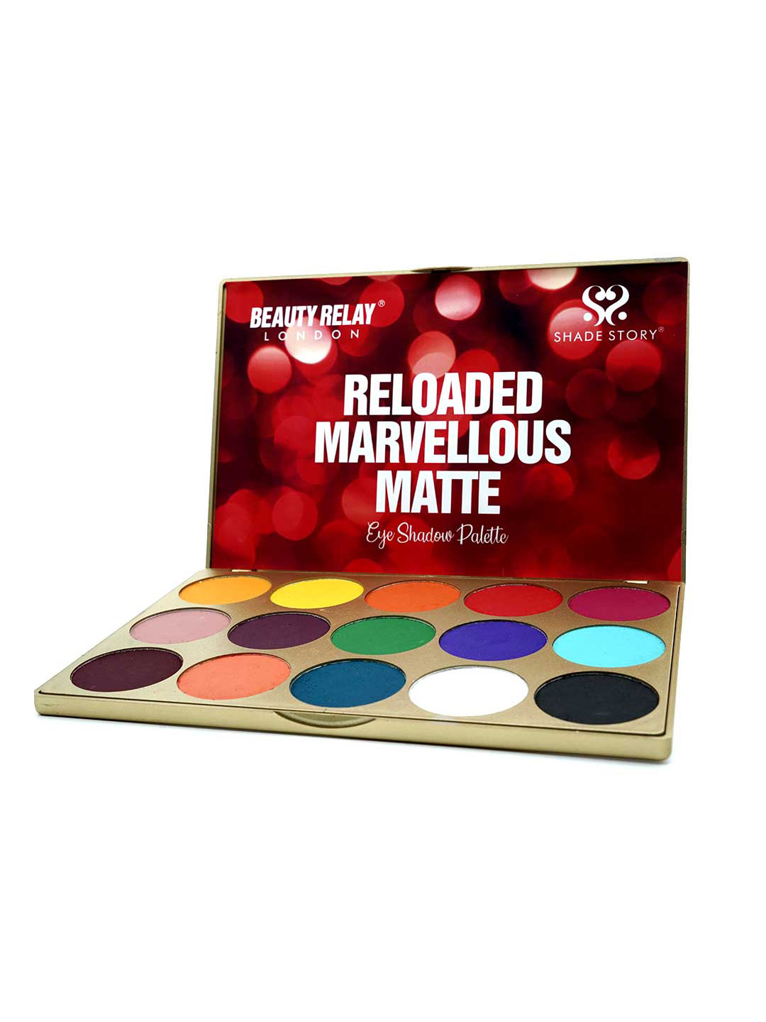 BeautyRelay London Shade Story 15 Shades Eye Shadow Palette 45g-Reloaded Marvellous Matte