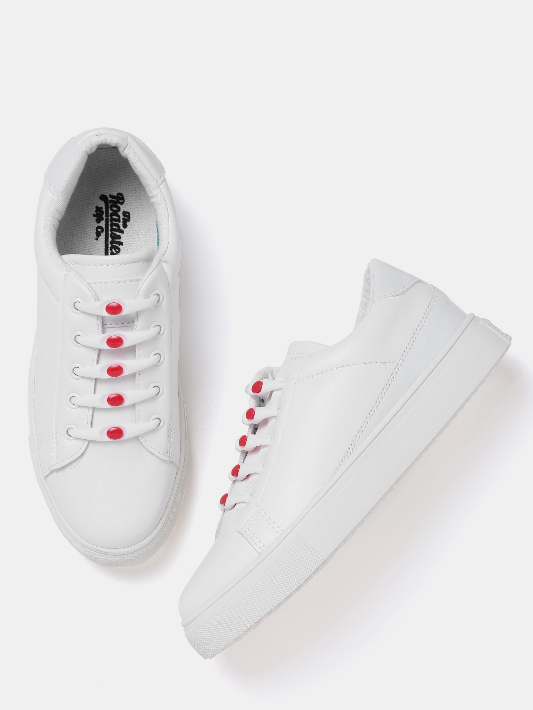 Roadster women white sneakers online