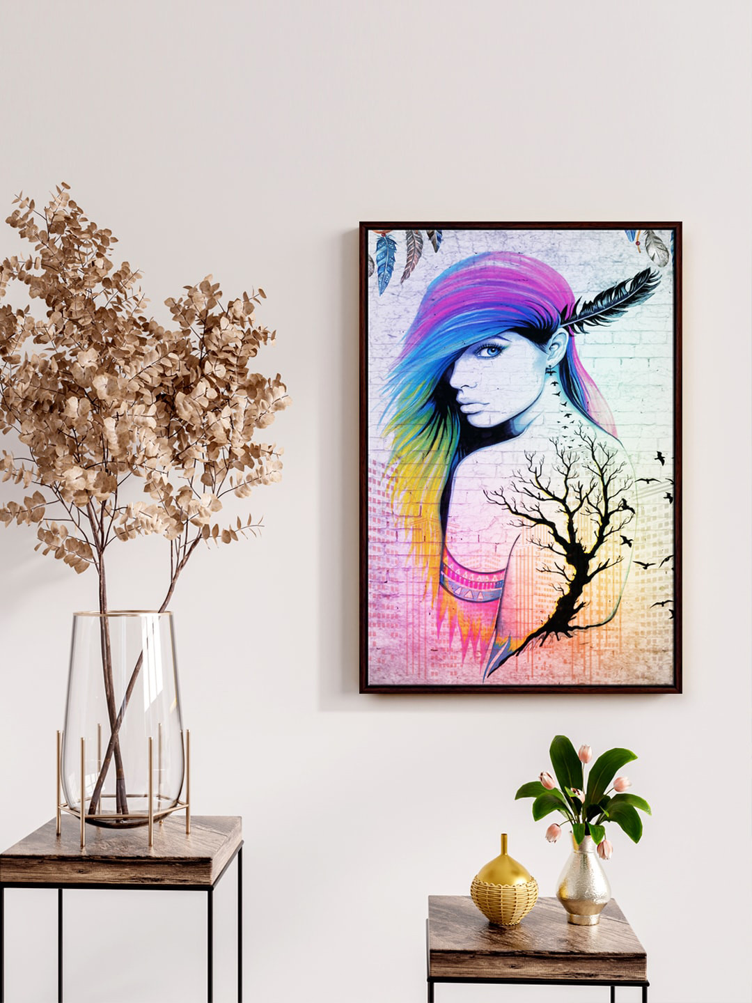 999Store Girl art Canvas Wall Rectangle Paintings Wall Art - 24 x 16In
