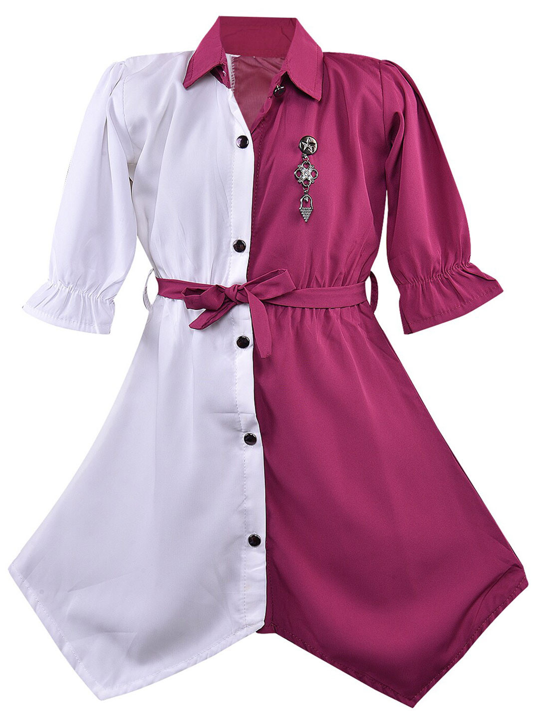 Wish Karo Girls Purple Shirt Dress