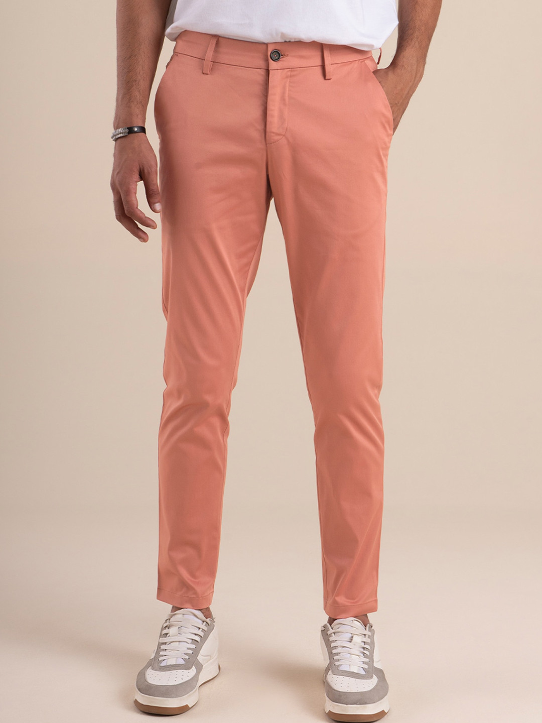 Andamen Men Pink Chinos Trouser